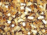 Maße: 35 x 7 mm 1000 Stück Verschluss - Clips/Clipse (Gold / 35 x 7 mm) Drahtverstärkt