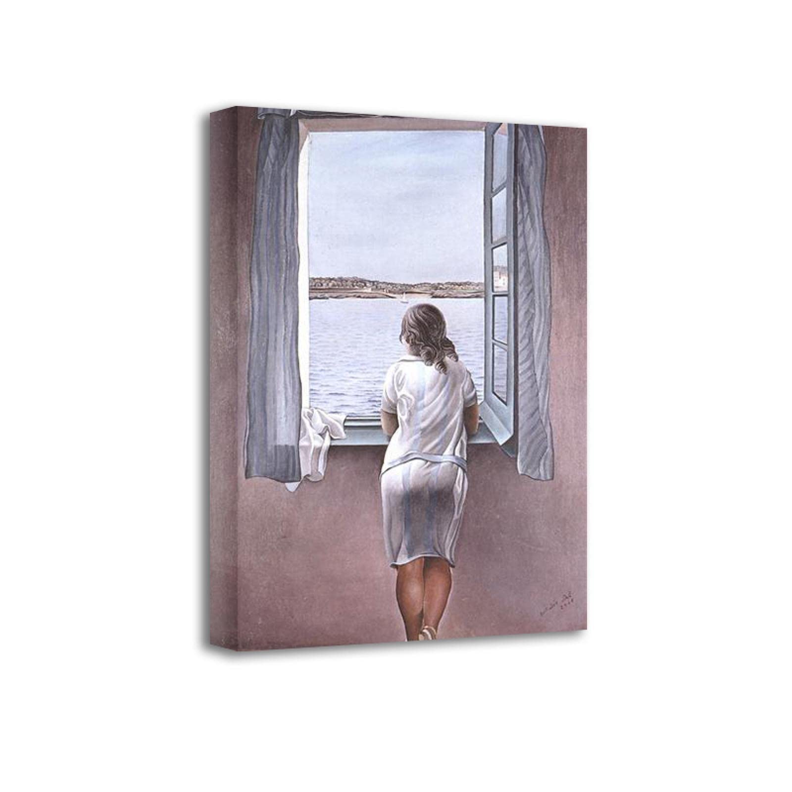 Amazon｜Salvador Daliの古典的な有名な絵画-窓辺の少女。Canvasでの