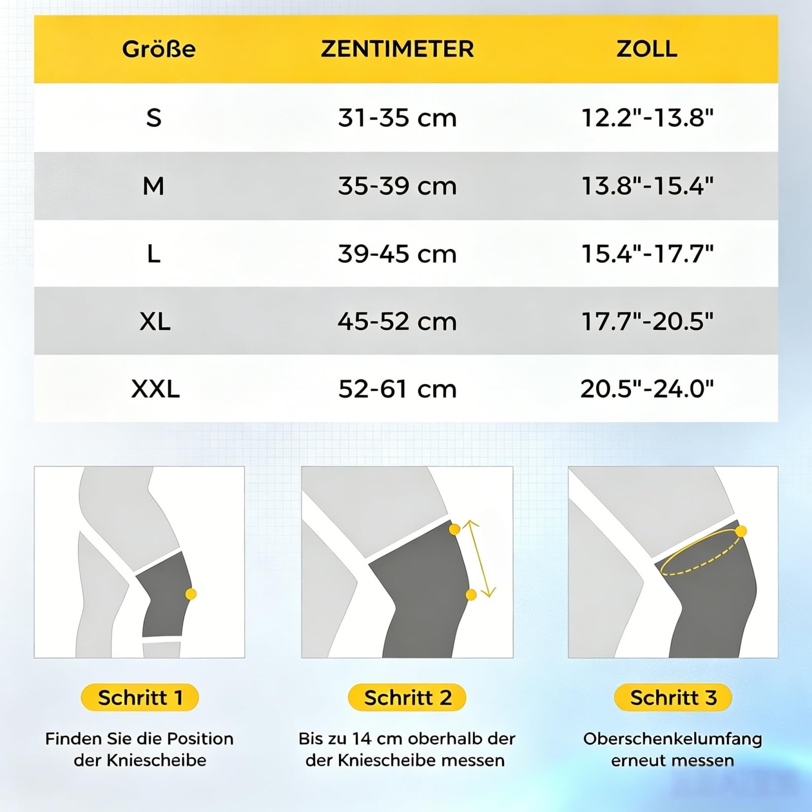 VILAO Kniebandage mit Drehverschluss, Patellarschutz, 3D-Kompression & Rutschfest für Alltag, Büroarbeit, Laufen, Wandern, Fitness & Sport zur Gelenkunterstützung (2 Weiß,M)