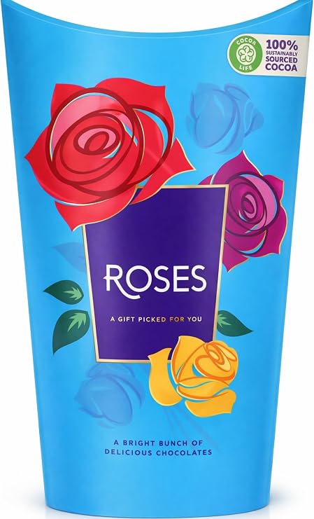 Roses Assorted Milk Chocolate Selection Box - 290g (Pack of 2), Individually Wrapped Variety, Sharing Gift Box, Easter, Christmas, Birthday, NewYear, Confectionery Sweets Gift Box By Allpick Store