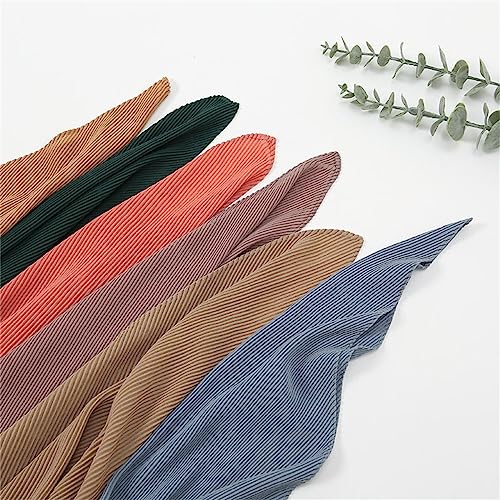 Crinkle Square Hijab Scarf for Women Muslim Chiffon Shawl Headwrap Bandana4