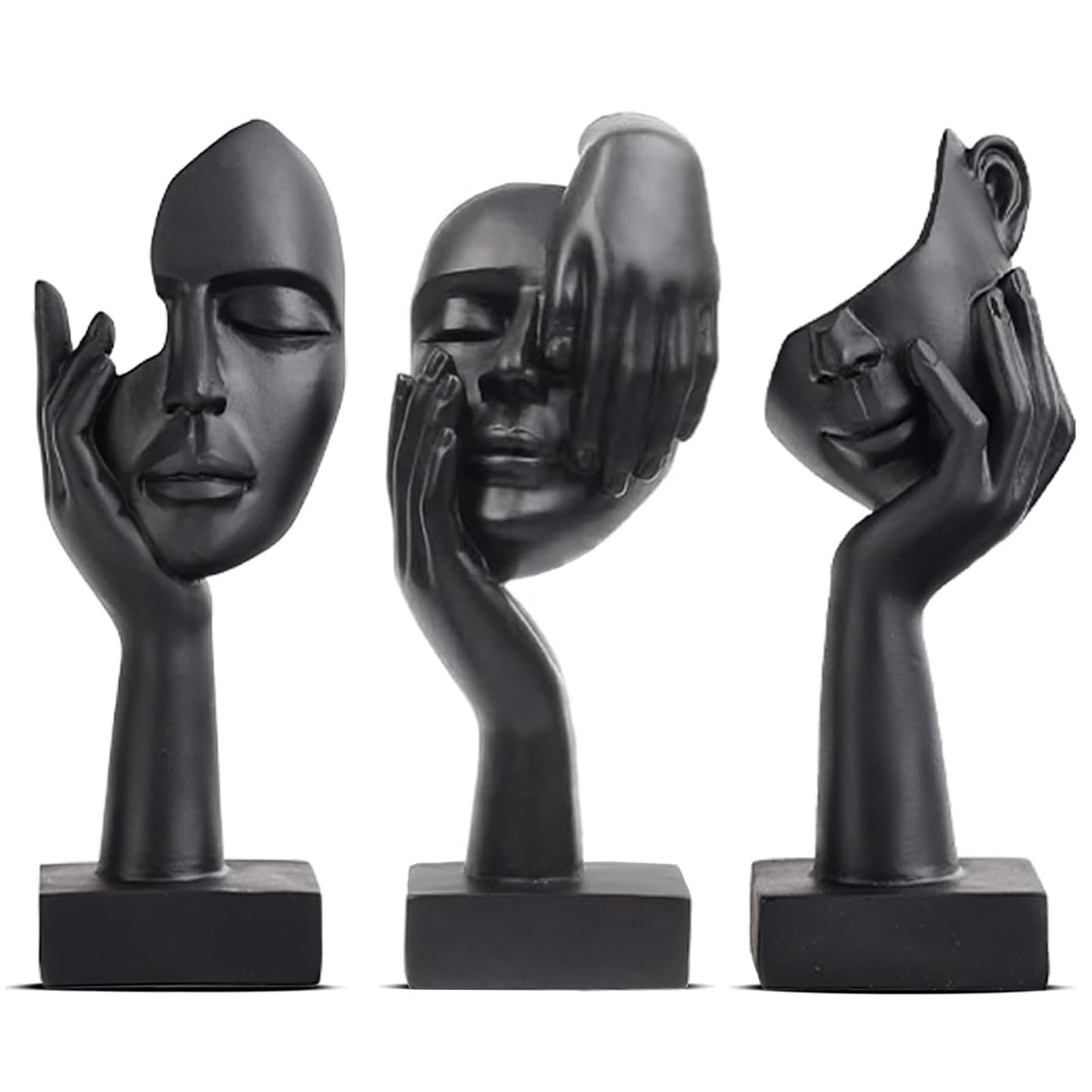 Irayin Estatua de Pensador Abstracta, Decoración de Escultura Moderna, Figuras Decorativas Modernas Salon, Decoración de Figura para Salón, Escritorio, Oficina - Negro