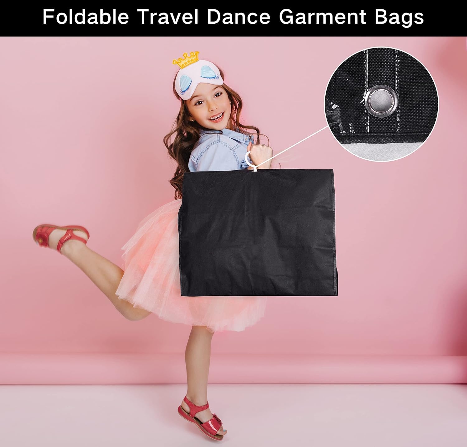 Portatrajes Funda Traje Bolsa Para Ropa De Baile Para Disfraces, 2 Uds., Con 3 Bolsillos Transparentes Con Cremallera Para Trajes, Funda Para Vestido, Almacenamiento De Viaje Y Competiciones Funda Rop