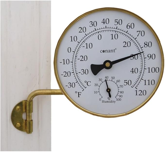 Conant TH6LFB Vermont Weather Station with Living Finish, Brass