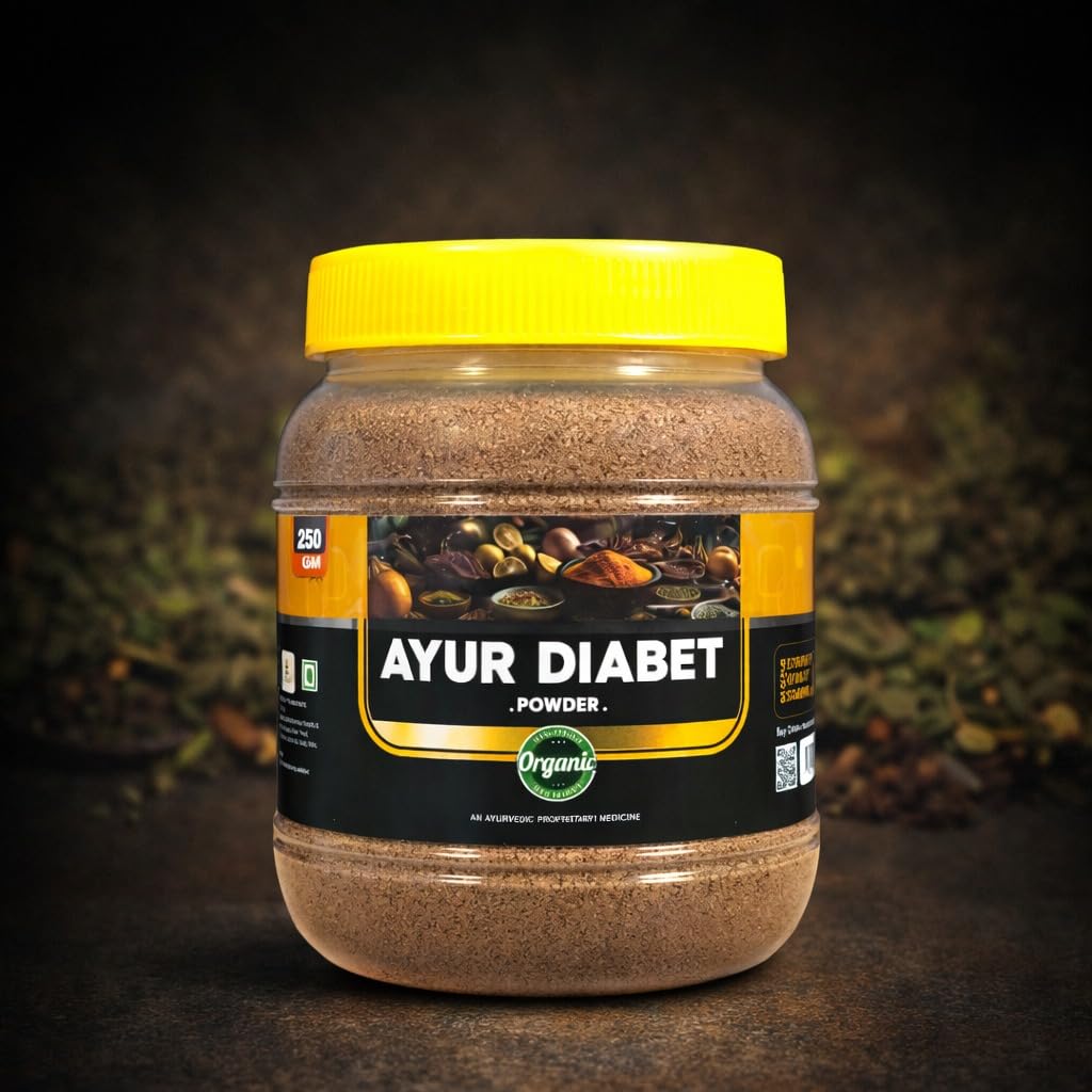 Ayur Diabet Ayurvedic Health Powder |Supports Energy |Strength & Wellness in Diabetic Individuals Helps Reduce Fatigue |Weakness & Diabetic-Related Discomforts | Made in Kerala 250 gram(Pack of 1)