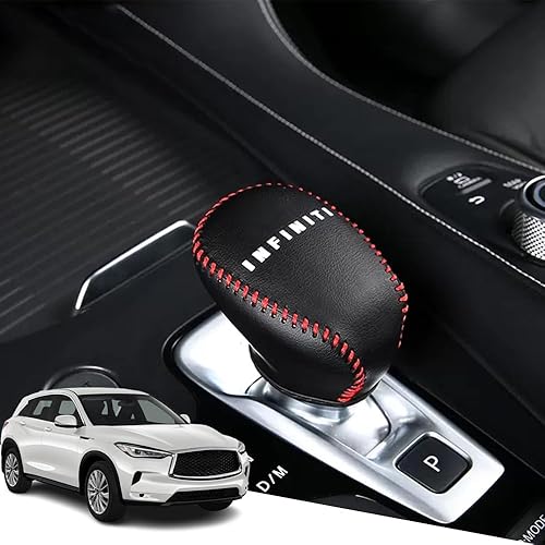 Miniatura 27 de Great-luck Funda Protectora de Perilla de Palanca de Cambios Automática de Cuero Genuino con Moldura, Accesorios Interiores Personalizados