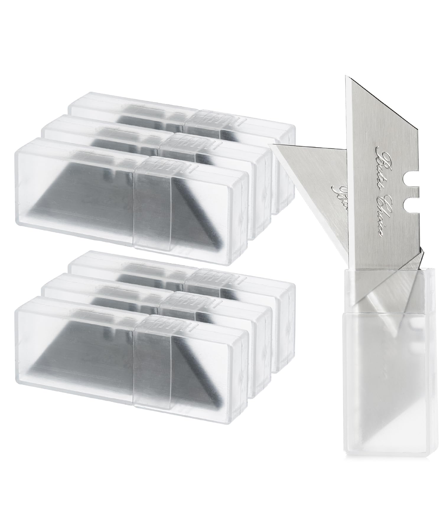 Bates- Utility Knife Blades, 60 Pack, Silver, Carbon Steel, Replacement Blade for Box Cutters with Plastic Case