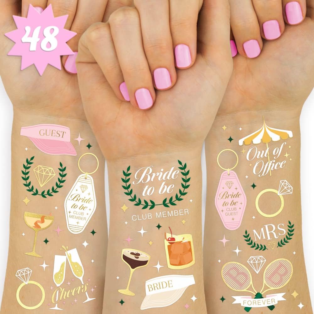 xo, Fetti Cheers Bachelorette Temporary Tattoos 40