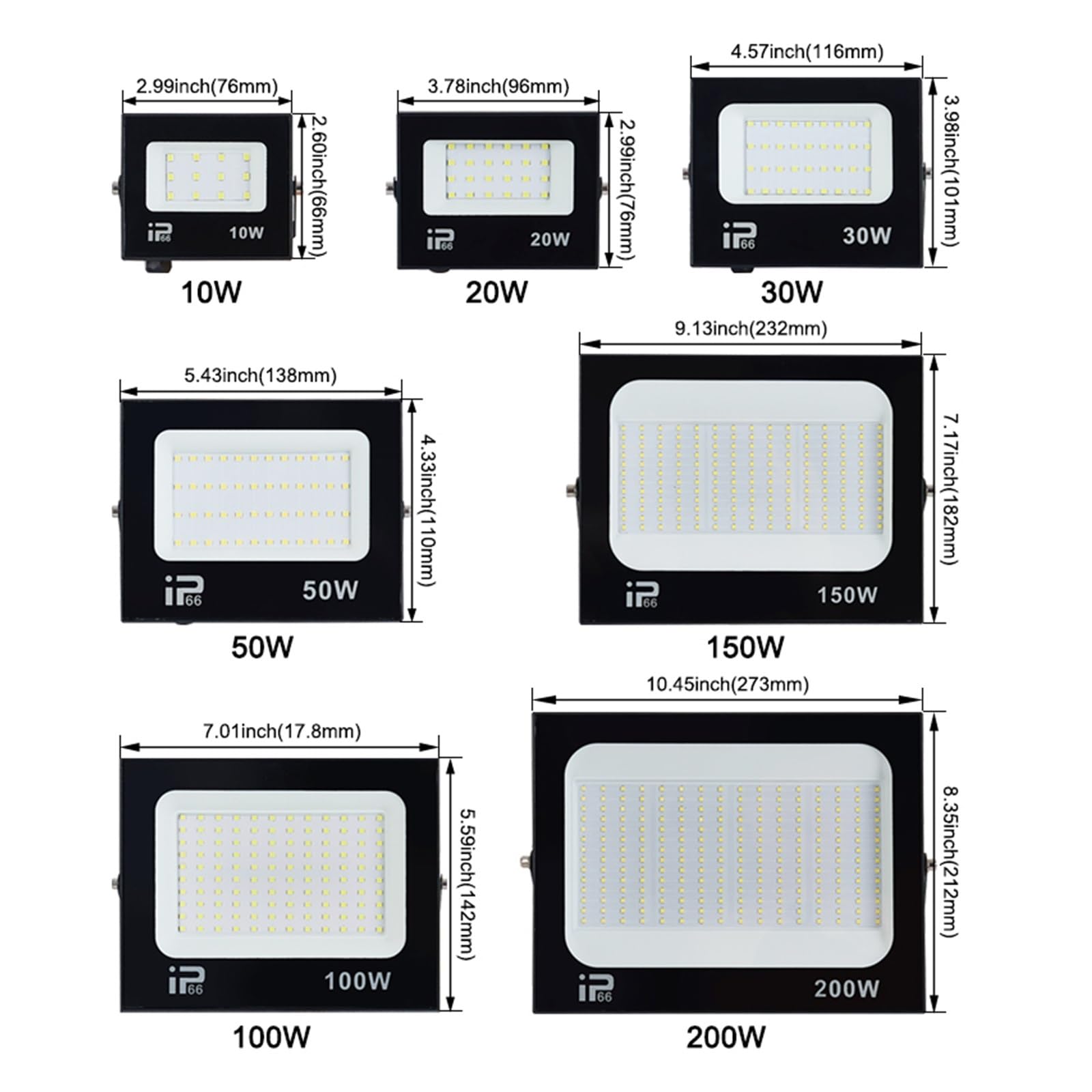 Faretto Da Esterno Impermeabile A LED Faretto Da Esterno 200W 150W 100W 50W 30W 20W 10W Proiettore Lampione Stradale Lampada Da Parete Luce Da Giardino Faretti da Esterno(Warm White,150W 1pcs)