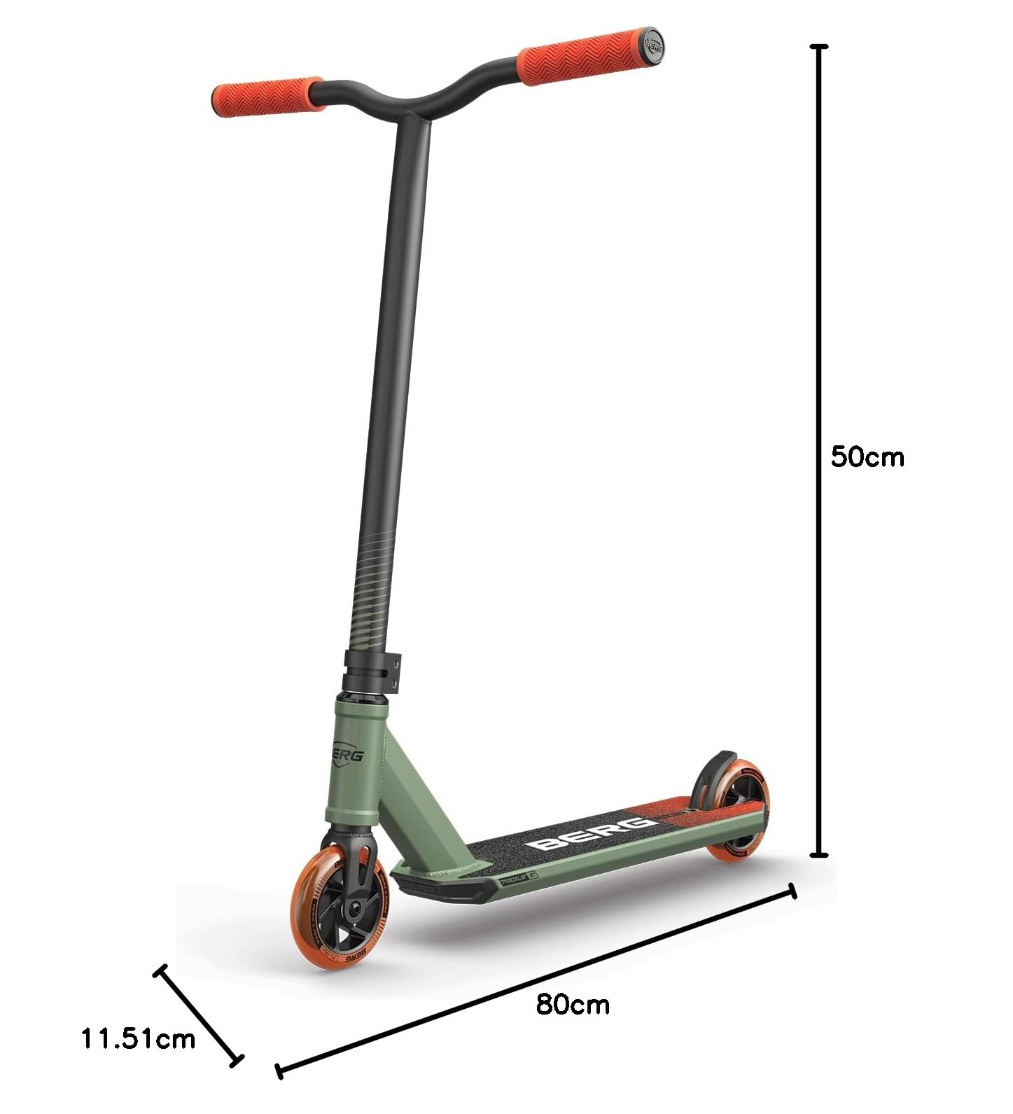 BERG Trottinette Freestyle Proxus X1 | dès 6 ans, plateau en aluminium, roulements ABEC 9, compression IHC