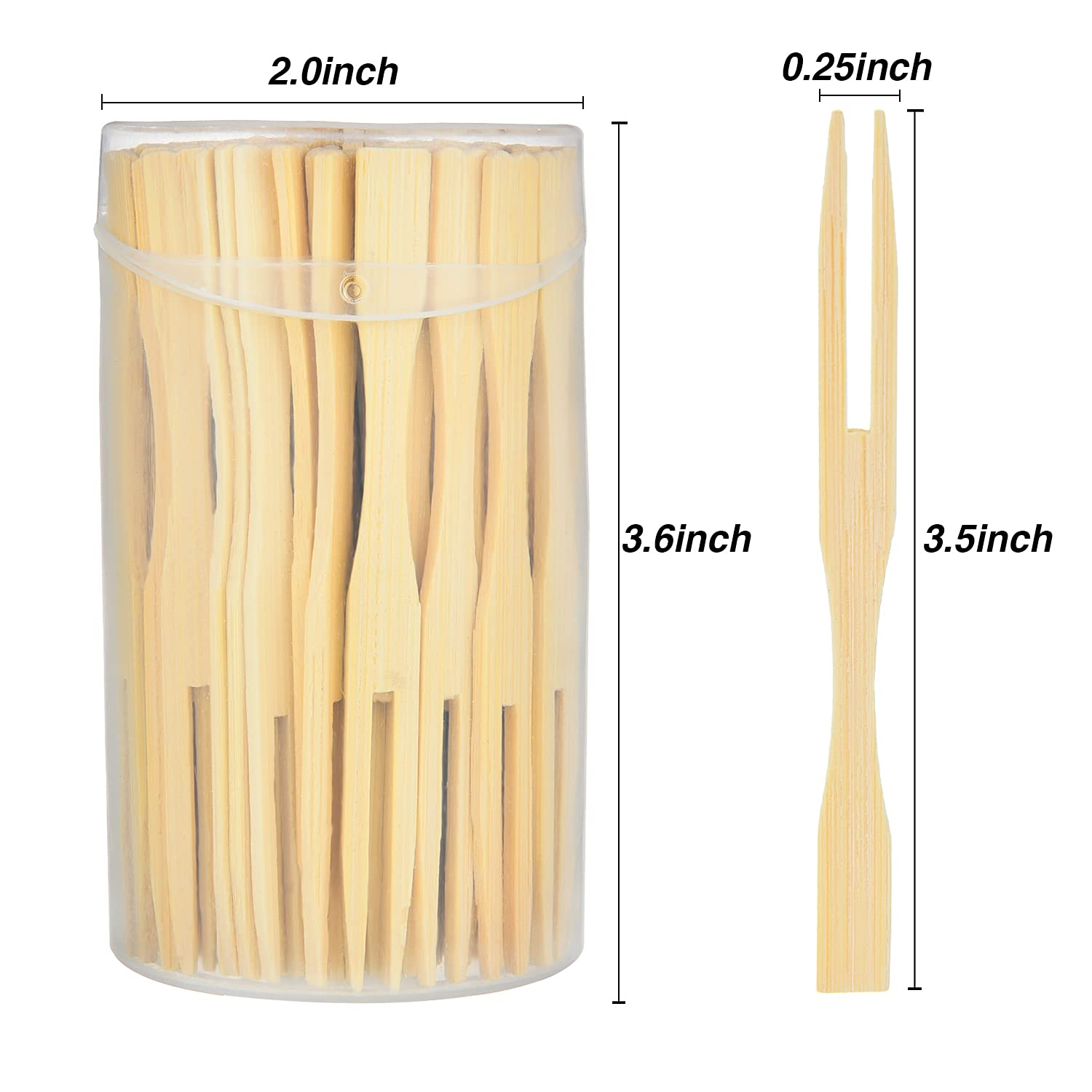 Bamboo Appetizer Forks - 440 Pack -2 Bamboo Appetizer Forks - 440 Pack -2