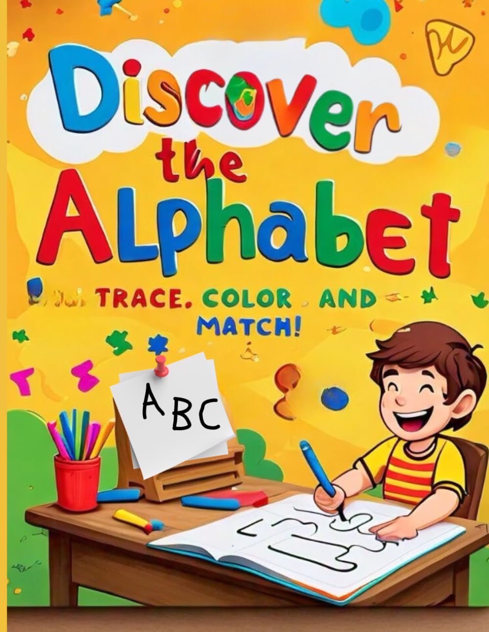 Discover the Alphabet: Trace Color and Match