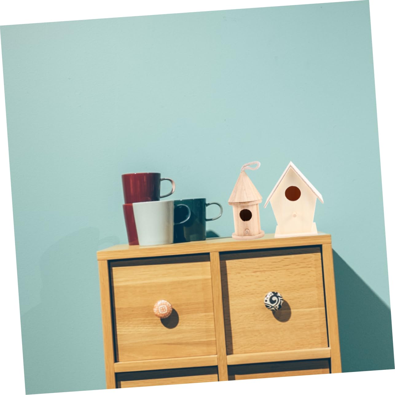 Tofficu 2 Sätze Teiliges Diy Vogelhaus Bausatz Holz Unvollendetes Bastelset Für Kreative Und Lernprojekte Als Dekoratives Tischornament Für Zuhause Und Büro 6 Stücke * 2