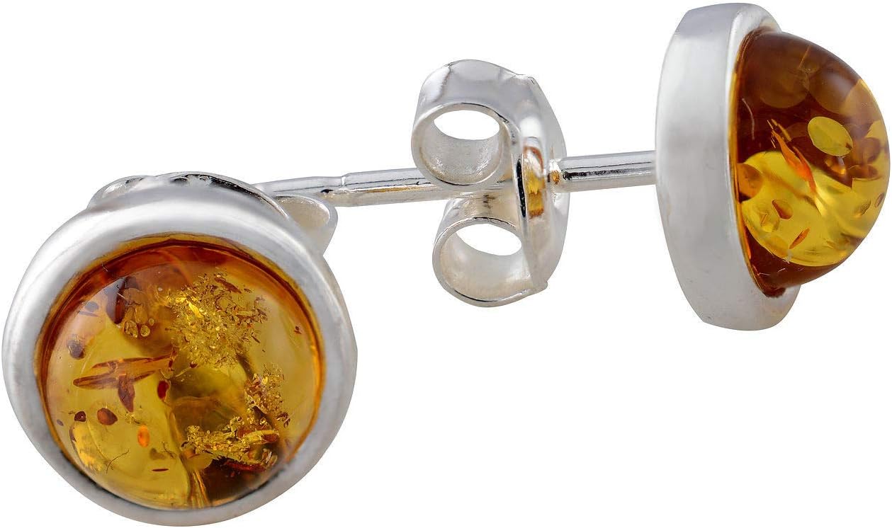 Amber Earrings - Baltic Honey Amber Dangling Earrings "Avery" - Sterling Silver Jewelry Collection