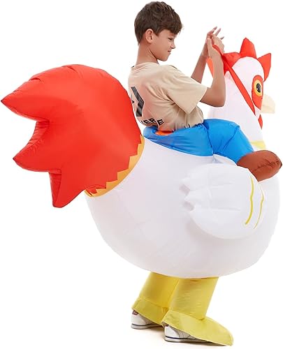 Miniatura 4 de HSCTEK Disfraz inflable de pollo para niños