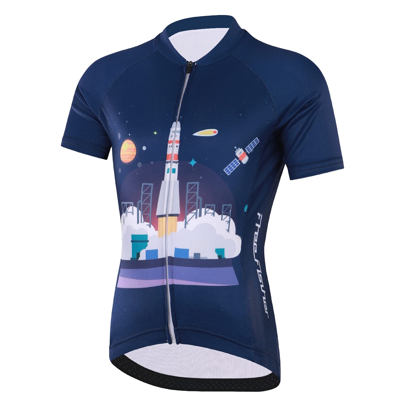 Maillots de Cyclisme Enfant Garçon avec Poche Elastique Fille Maillot de Cyclisme Court + Short Rembourré Respirant Ensemble
