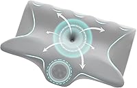 Vista 8 de Almohada cervical para el cuello para aliviar el dolor, almohadas ergonómicas de espuma viscoelástica de contorno para dormir, almohada refrescante