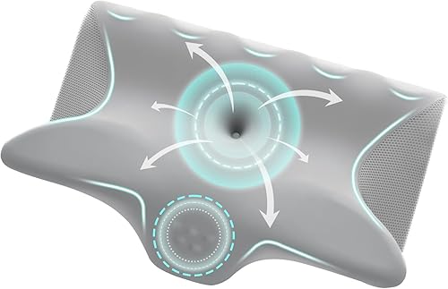 Miniatura 8 de Almohada cervical para el cuello para aliviar el dolor, almohadas ergonómicas de espuma viscoelástica de contorno para dormir, almohada refrescante