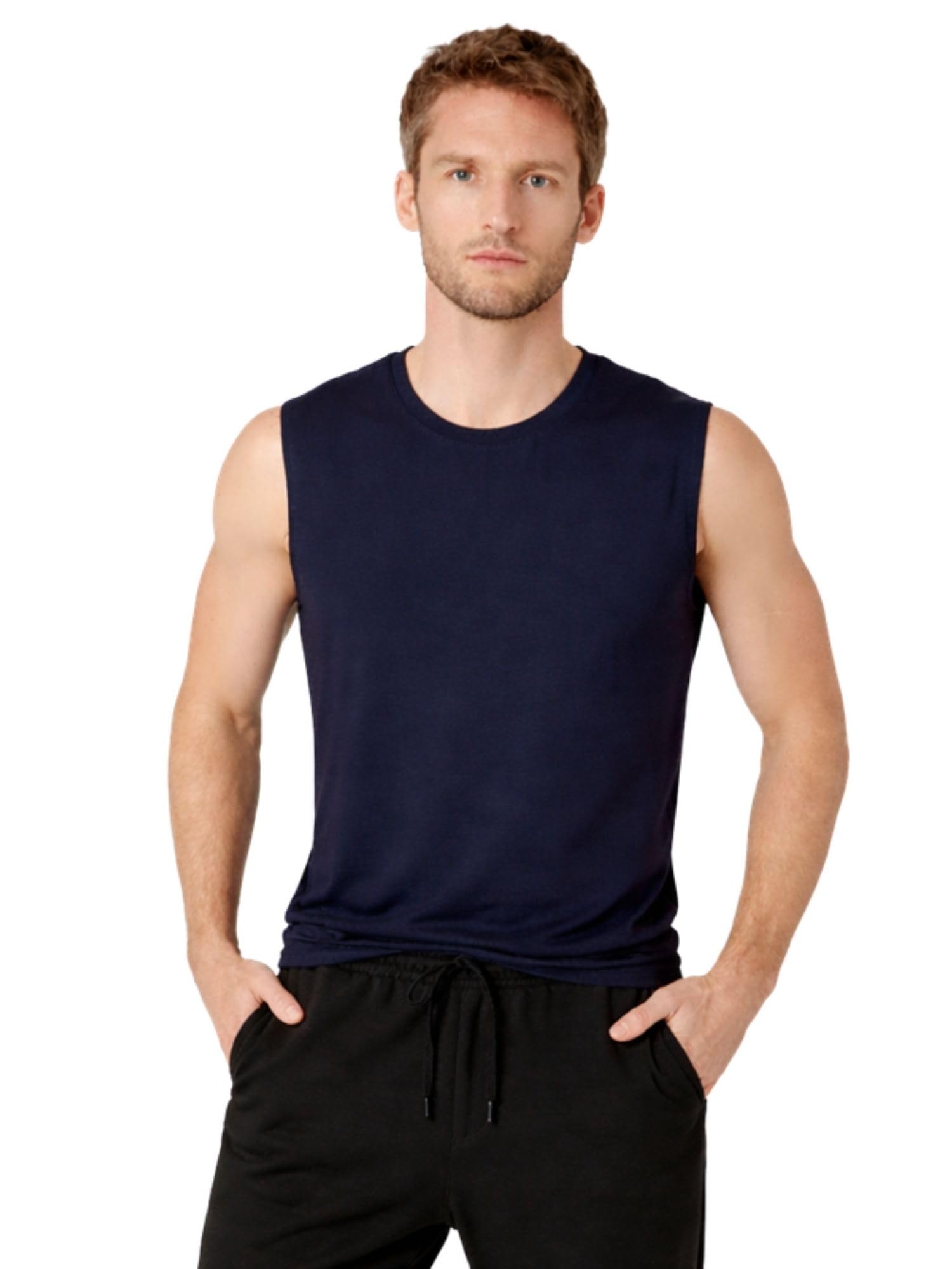 Men Cotton Gym Vest Breathable Sleeveless Sando Lightweight Workout Tank Top Comfortable Crew Neck Training Shirt Fitness Activewear for Gym Running