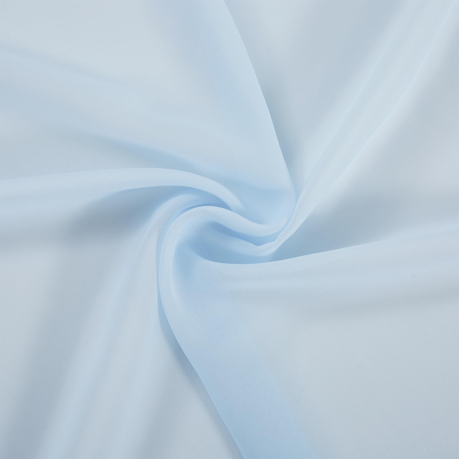 Melodieux Lot de 2 rideaux coulissants avec galon fronceur, modernes, pour chambre d'enfant, cuisine, bleu ciel, 210 x 137 cm (H x l)