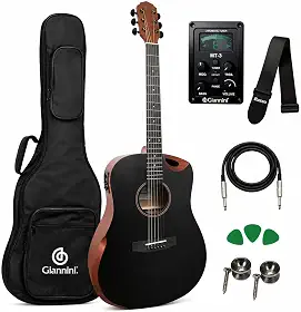 Kit Violão Eletroacústico Giannini Gdh-ceq-sbk Capa
