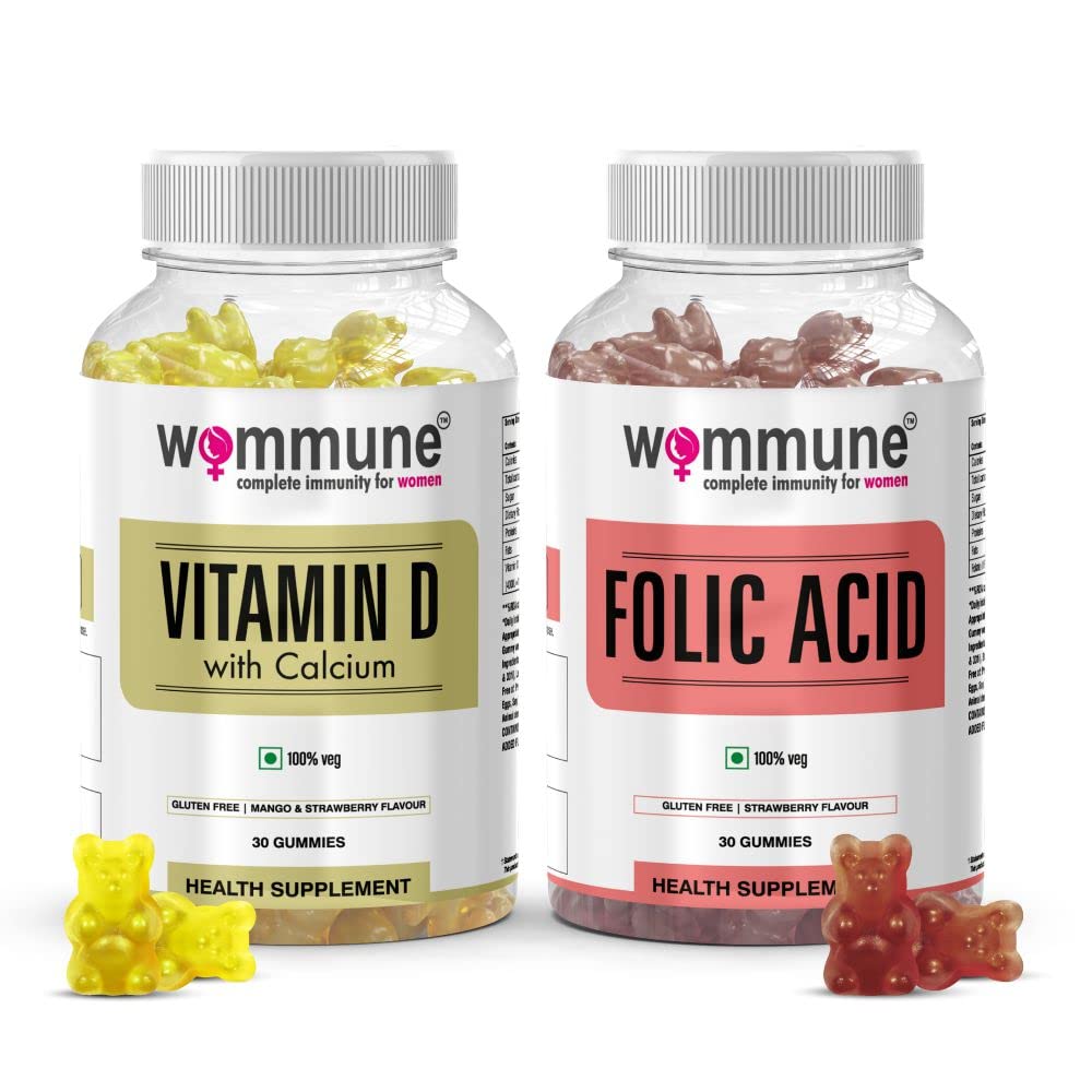Wommune Calcium and Vitamin D & Folic Acid Gummies Combo (B09WDL2GBT) Amazon Price History, Amazon Price Tracker