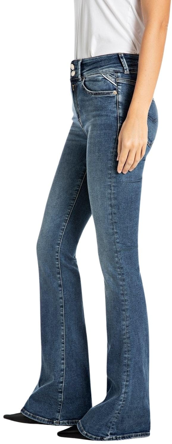Replay - Wlw689 Newluz Flare Power Stretch Bull, Jeans Donna