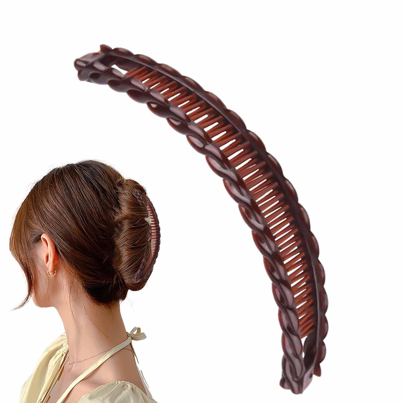 NJCXOLA Bananen-Haarklammer 4er-Set – Große Spangen Für Dickes Haar, Vintage-Style, Für Damen & Mädchen