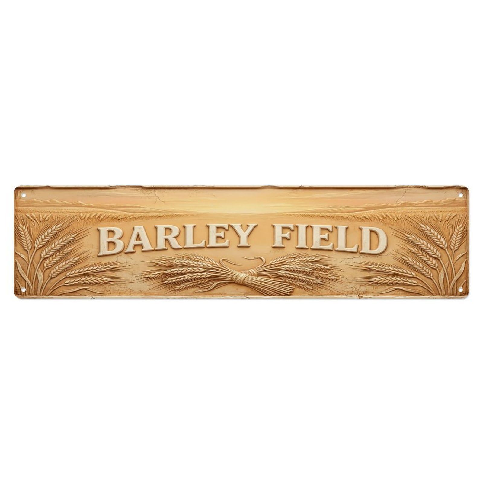 Fqcyn Style Metal Tin Sign Vintage Cottagecore Garden Barley Field