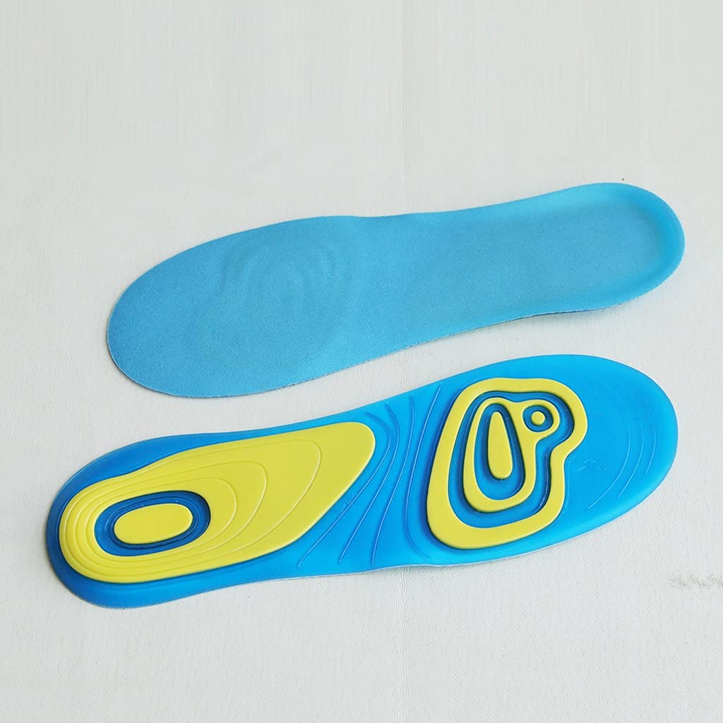 Silicone Gel Orthotic Insoles for Shoes Unisex Shock Absorption Shoe Inserts Pad Care for Heel Foot Plantar Fasciitis