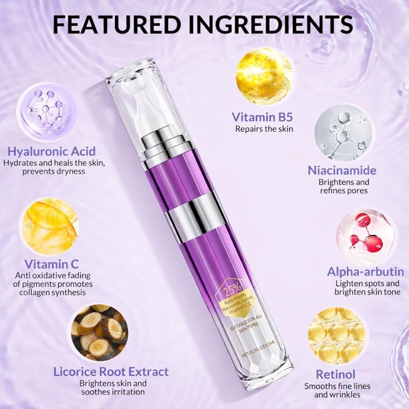 Dark Spot Remover for Face and Body - Dark Spot Correcting Glow Serum with 360° Roller for Sun Spots, Age Spots, Freckles, Melasma Treatment - Brightening Face Serum for All Skin Types, 0.5 fl oz - Image 3