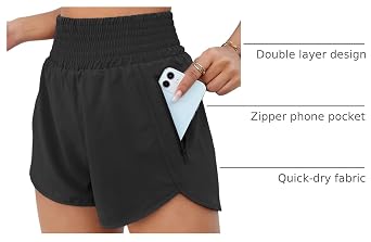BMJL 2.5 Athletic Shorts for Women Comfy High Waisted Short with Pocket