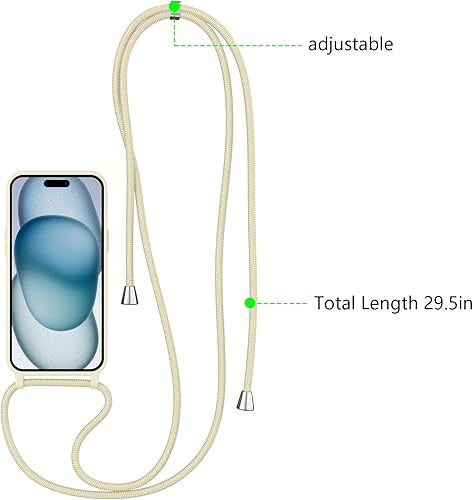 Miniatura 145 de ZTOFERA Funda para iPhone 13 Pro con correa, funda cruzada para teléfono con cordón ajustable para el cuello para el hombro, silicona suave a prueba