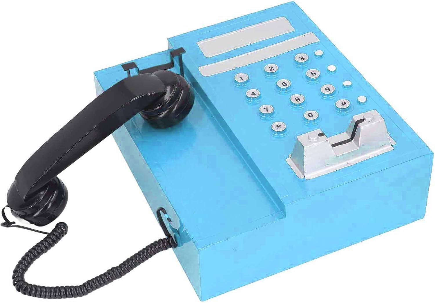 Vintage Telephone Model, Simulation Stylish Vintage Telephone Model, Exquisite, Finely Crafted, Decorative for Home Decoration Photography Props (Blue)