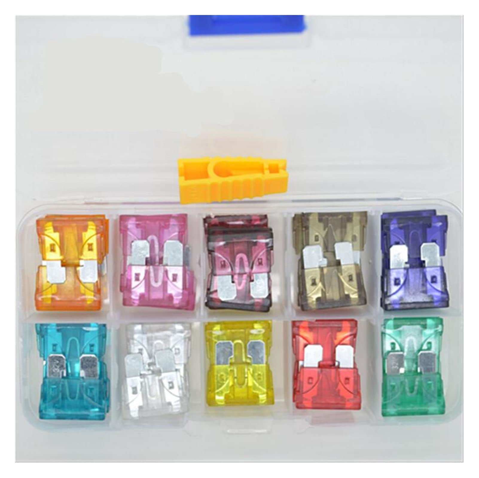 FIDEMM Fusible 5. 0PCS.Assortiment de fusibles de véhicule à Lame d'insertion Droite Moyenne de Voiture Automatique 3/5/7.5/10/15/20/25/25/5/5/20 fusible