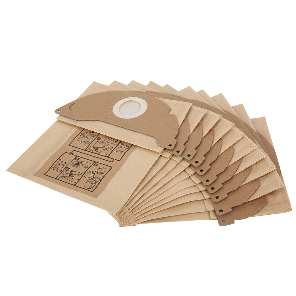 Vacuum Cleaner Paper Bags, 10pcs Paper Material Conveneint Practical Vacuum Cleaner Bags Vacuum Cleaner Dust Bags for Interior for Motor