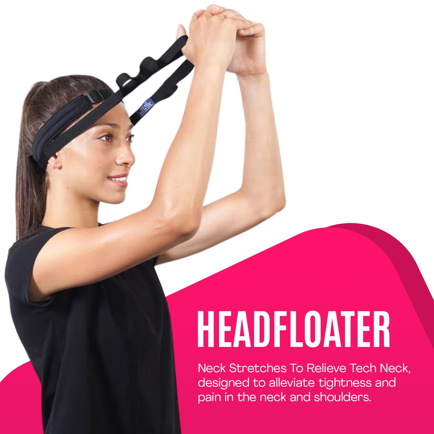 HEADFLOATER: El cuello se estira para aliviar el cuello tecnológico, diseñado para aliviar la tensión y el dolor en el cuello y los hombros
