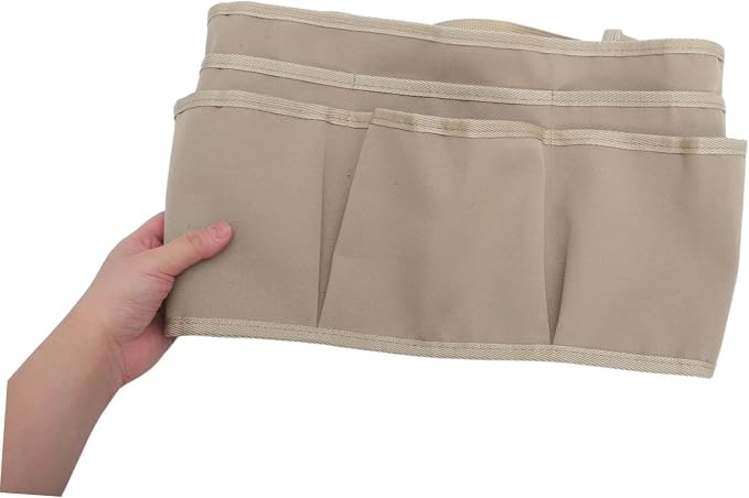 Delantal de trabajo impermeable ajustable con 12 bolsillos khaki miniatura 4