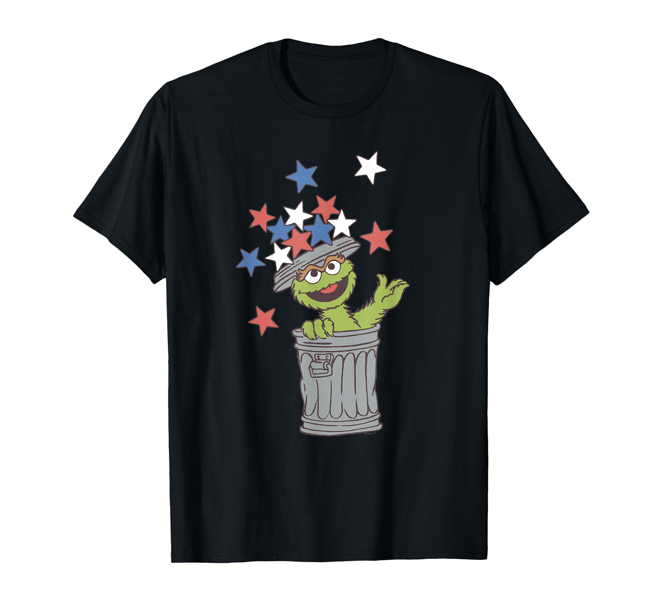 Sesame Street Oscar The Grouch 4th of July Stars T-Shirt