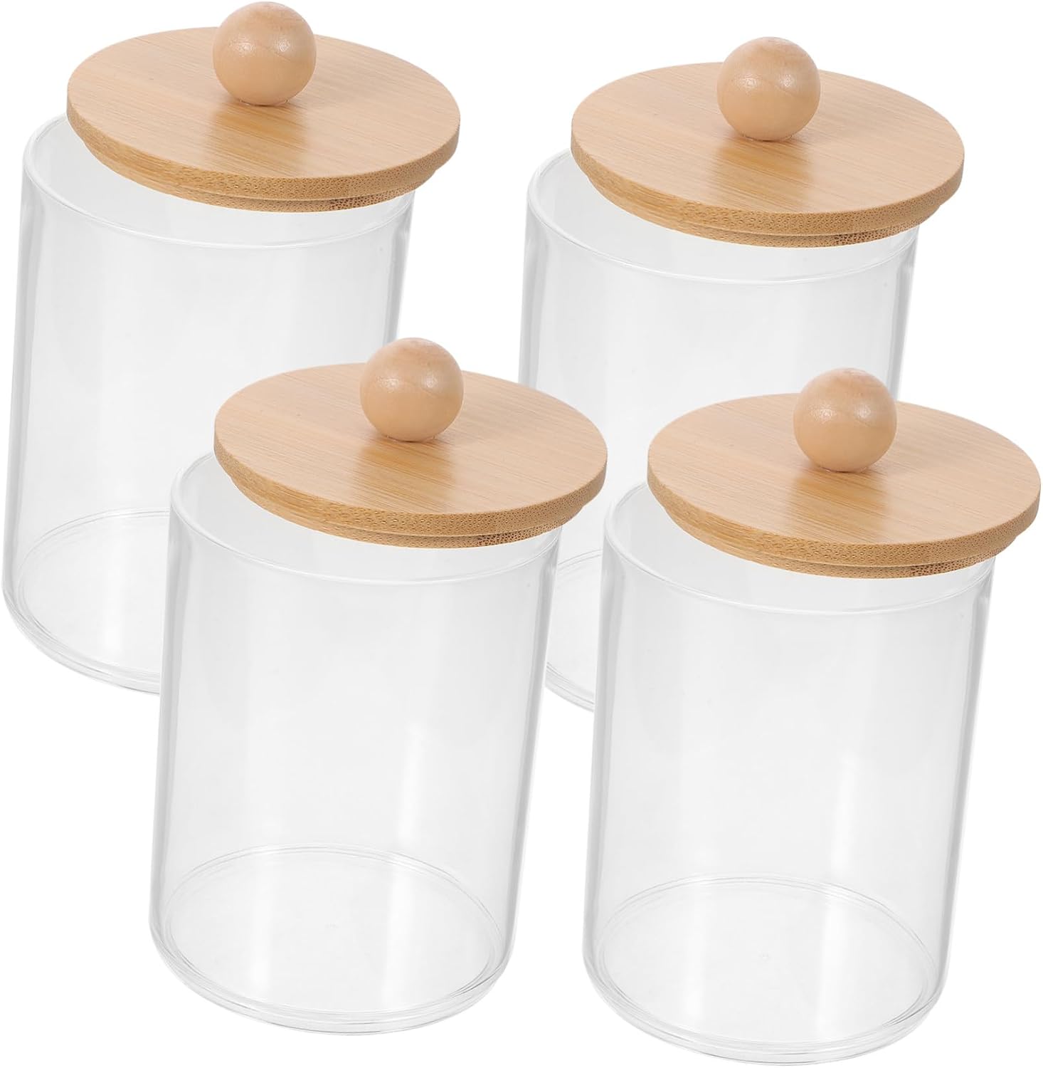 MAGICLULU 4pcs Plastic Swab Holder Simple Toothpick Container Storage Organizer for Home