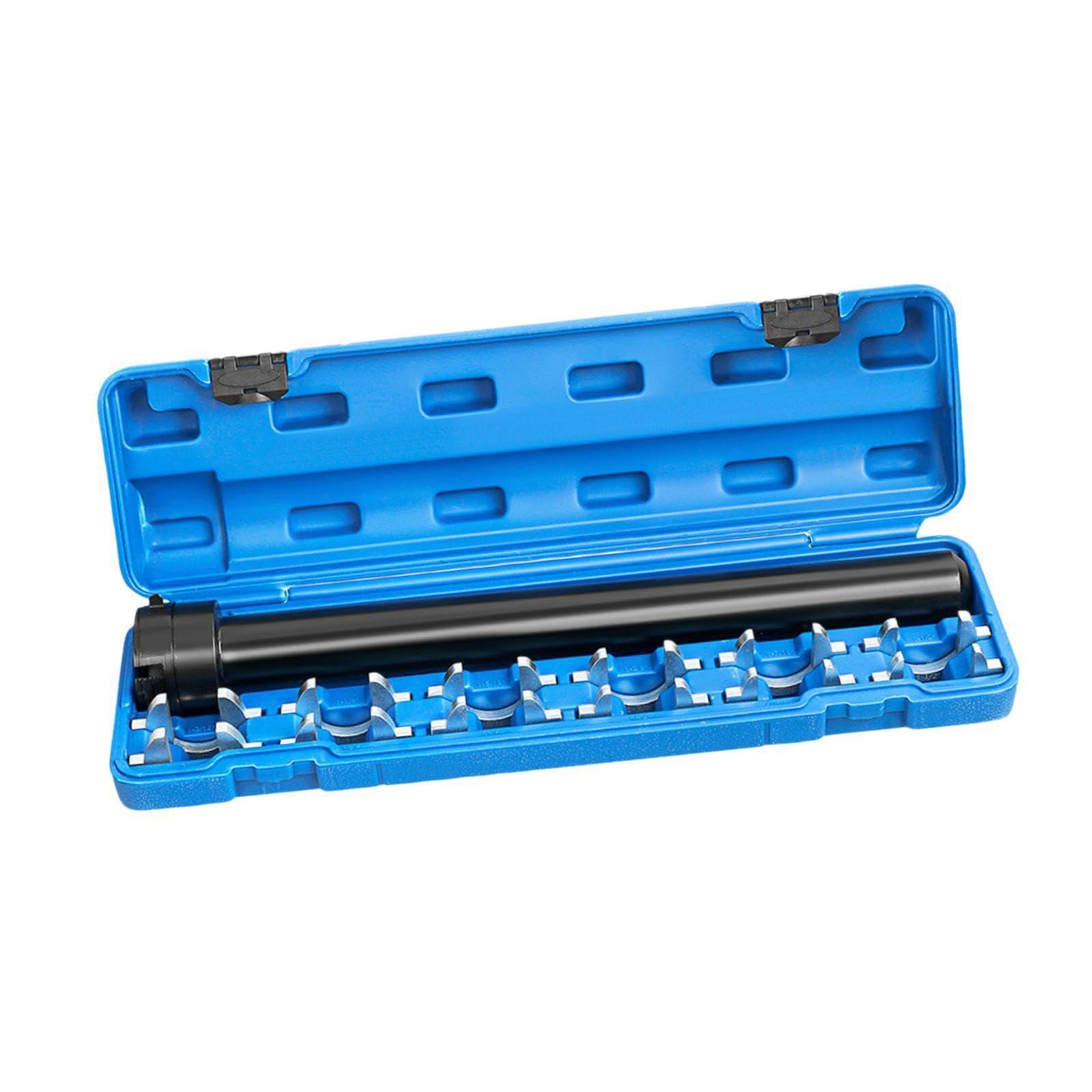 Kit completo per la rimozione dei tiranti interni con 12 adattatori Crowfoot e soluzione di stoccaggio per meccanici e riparazione fai da te di