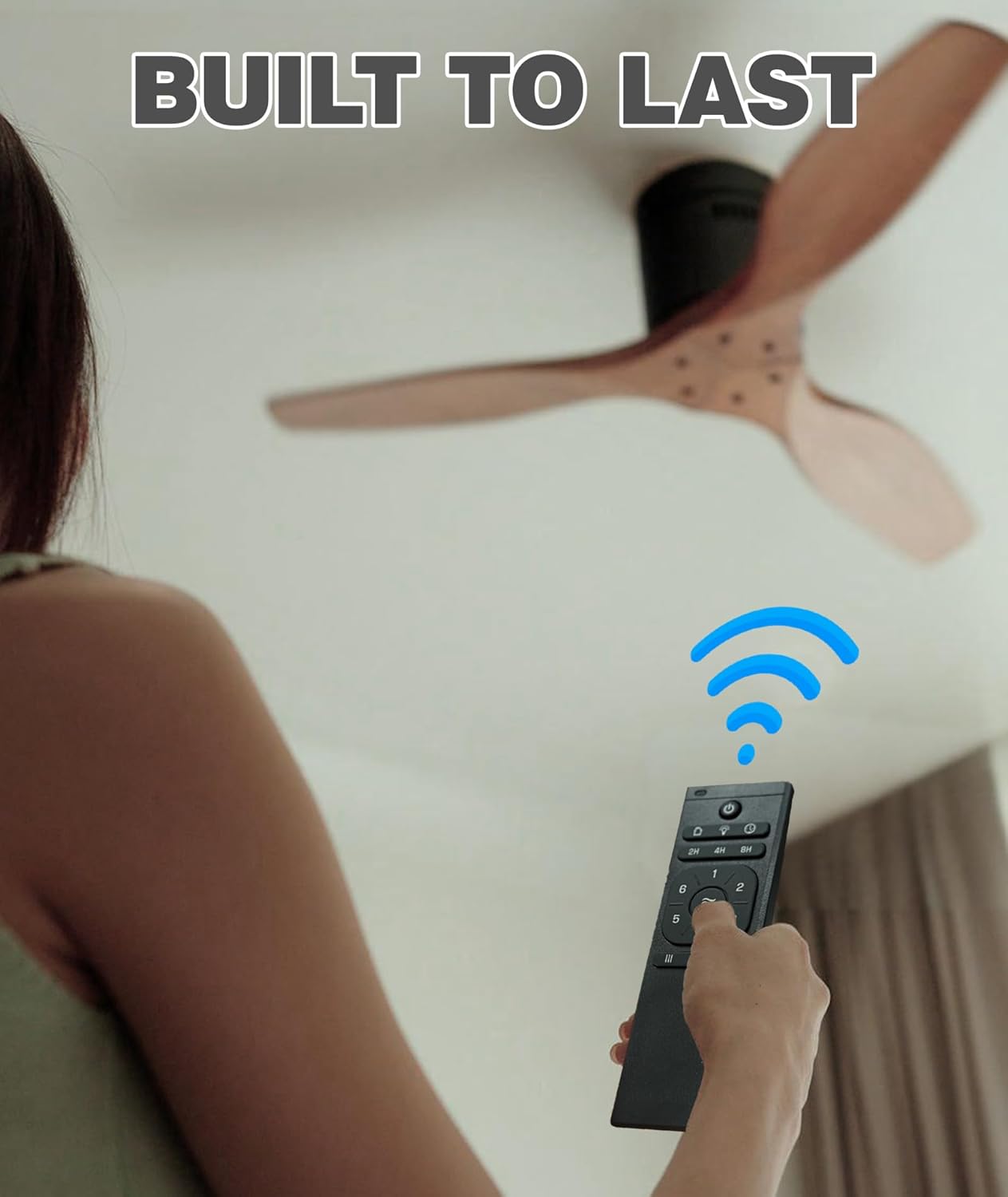Ceiling Fan Remote Control Replacement Compatible with Harbor Breeze A25-TX025 A25-TX012 - DC Motor, 6-Speed Fan Control, Light Dimmer, Reverse Airflow, Sleep Timer, with Wall Mount Holder