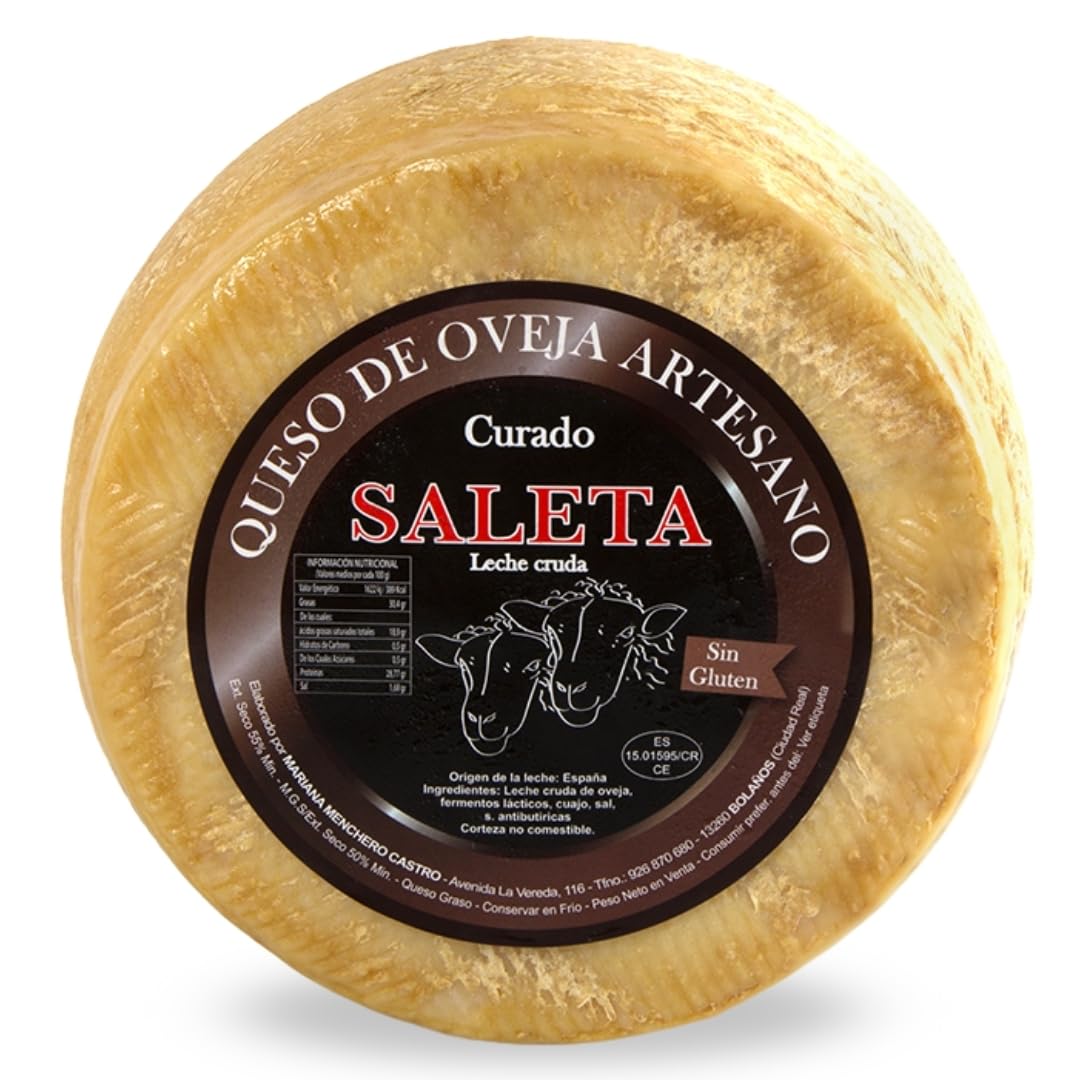 Fromage de brebis entier affiné gourmet Saleta (2,2 kg) | Fromage Manchego artisanal