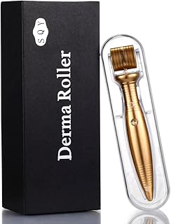 مجموعة ابر دقيقة من ديرما رولر، 540 إبرة دقيقة من التيتانيوم، لتجديد شباب البشرة، أداة علاج بالإبر الدقيقة (ذهبي، 1.5 ملم)