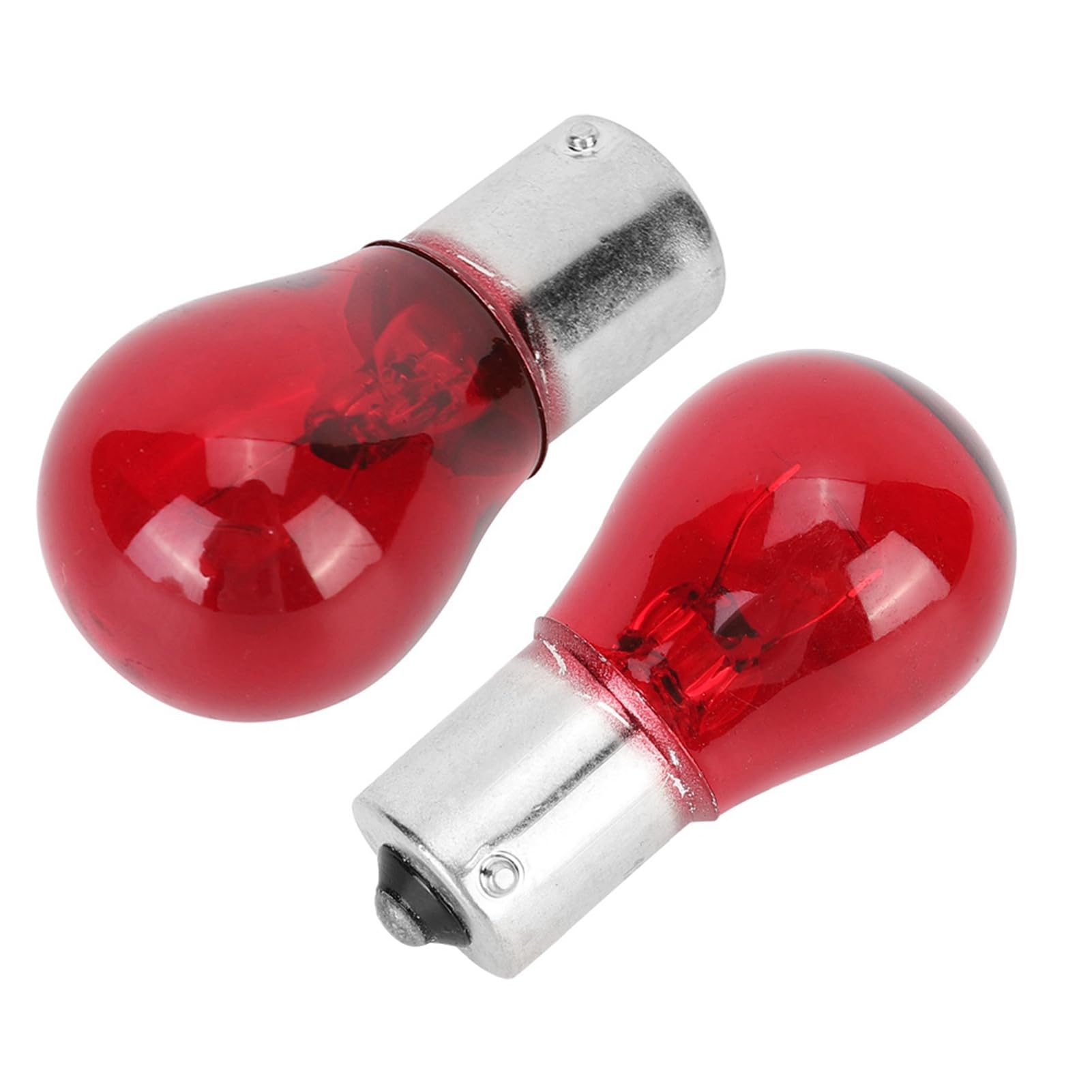 Klanata 12V 21W PR21W Red Light Bulb, 1156S 25/BA15S Base, Replacement for Car Brake Stop Signal and Tail Lights