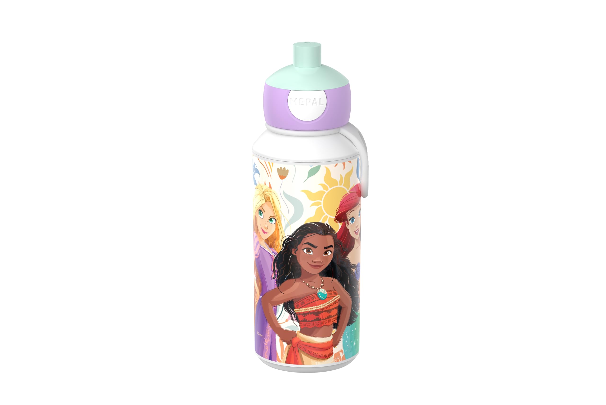 Mepal - Trinkflasche Pop-up Campus - 400 ml - Princess Power | Wasserflasche - Auslaufsichere Flasche für die Schule - Wiederverwendbar - Spülmaschinenfest