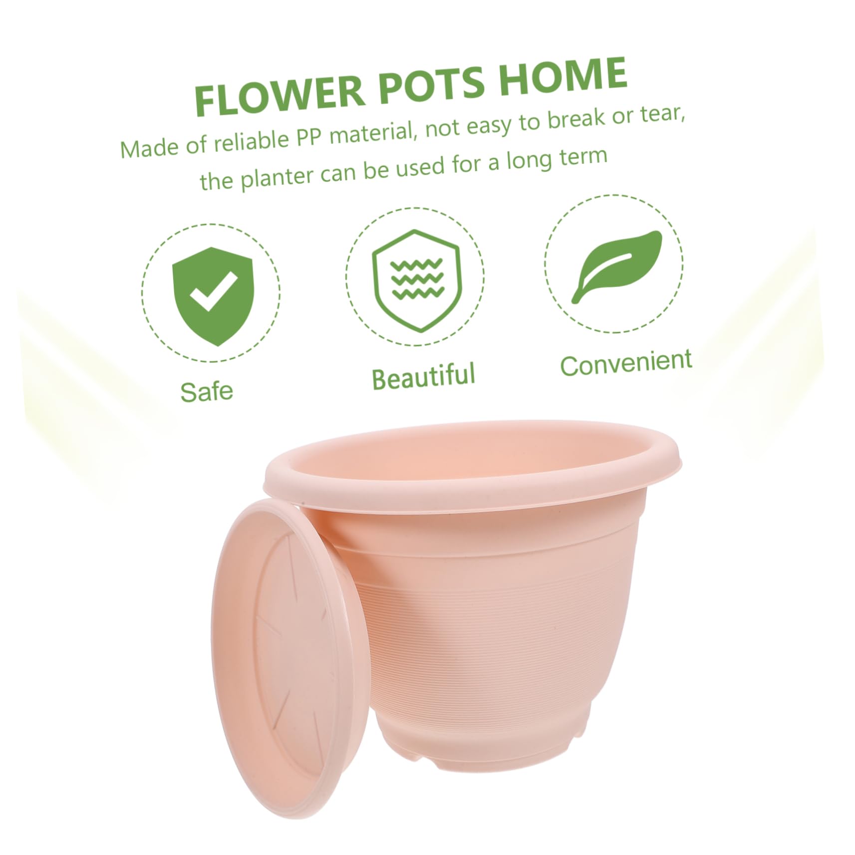 5 Ensembles De Pots De Fleurs en Plastique avec Soucoupes pour Plantes D'intérieur Et Pépinière Lot de Pots De Fleurs Extérieur pour Maison Jardin
