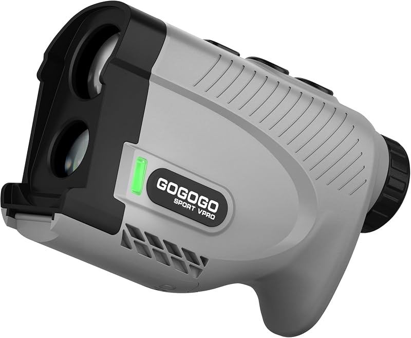Gogogo Sport Vpro Magnetic Golf Rangefinder with Slope Switch, Red OLED | 1200/2500 Yards Range Finder Golfing with Flag-Lock & Vibration, Dual Power Sources, Ultra-Clear Optics, Gift for Golfer