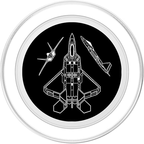 Miniatura 8 de F22 Eagle Fighter Airplane Jet Plane Aircraft Sl Military PopSockets - Agarre y soporte para teléfonos y tabletas, Negro