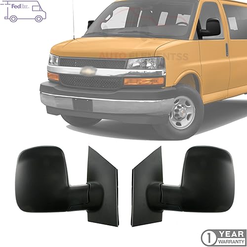 Miniatura 2 de Nuevo espejo delantero izquierdo para conductor y lado derecho del pasajero, plegable, manual, texturizado, sin calefacción, sin luz de señal, para